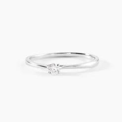 Histoire d'Or Bague Solitaire Aphrodite platine blanc diamant Clearance