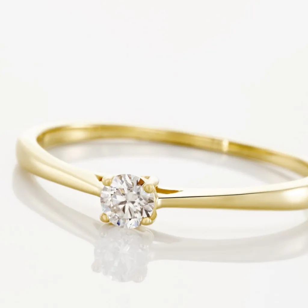 Histoire d'Or Bague Solitaire Aphrodite Or Jaune Diamant or jaune diamant blanc