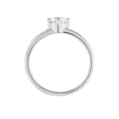 Histoire d'Or Bague Solitaire Argent Blanc Candi Oxyde De Zirconium Outlet