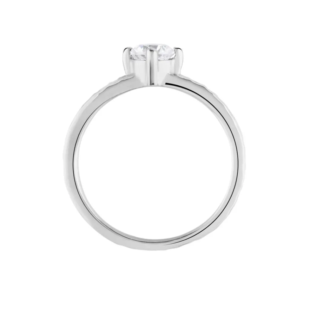Histoire d'Or Bague Solitaire Argent Blanc Candi Oxyde De Zirconium Outlet