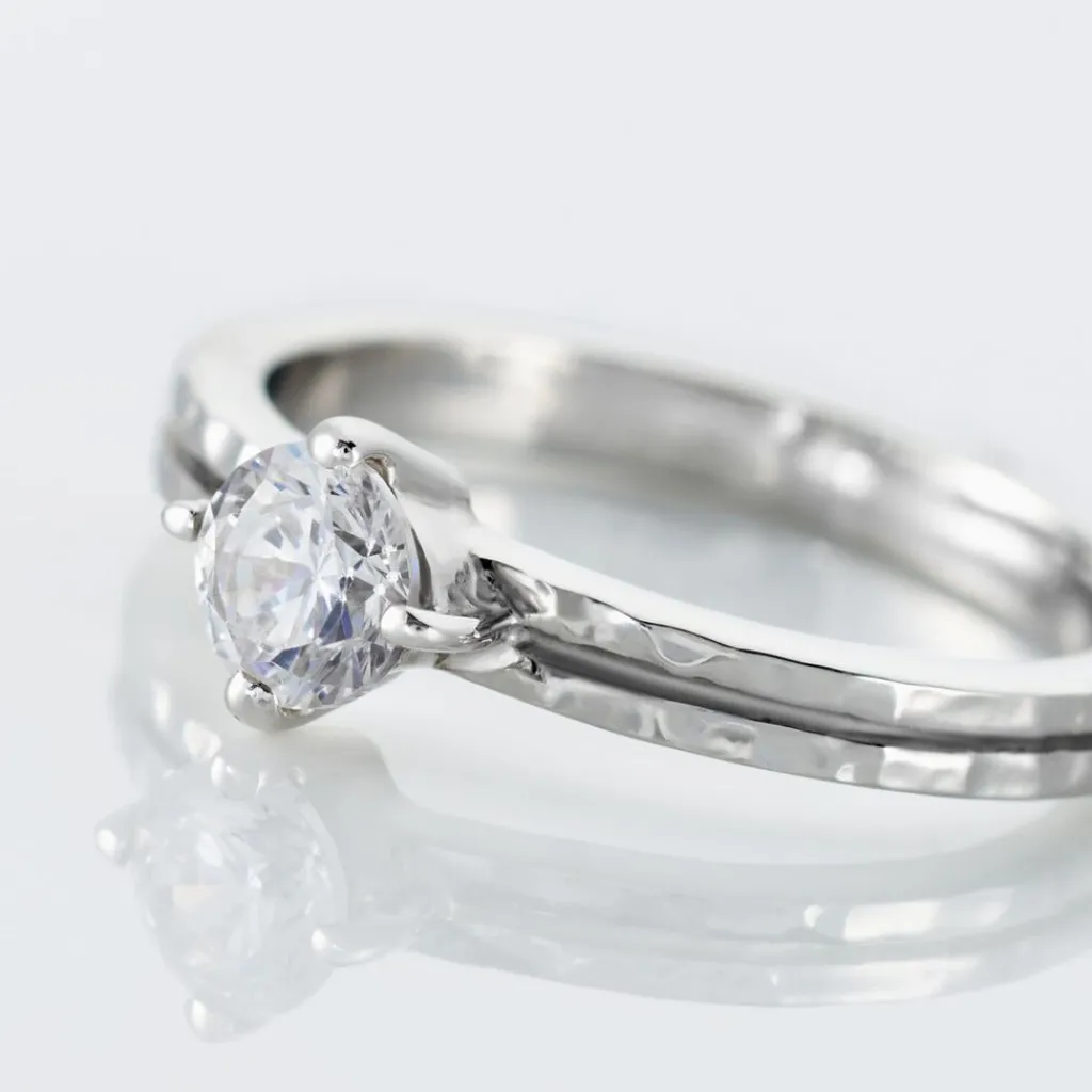 Histoire d'Or Bague Solitaire Argent Blanc Candi Oxyde De Zirconium Outlet