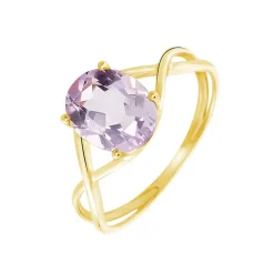 Histoire d'Or Bague Solitaire Armaelle Or Jaune Amethyste or jaune améthyste violette Discount