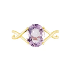 Histoire d'Or Bague Solitaire Armaelle Or Jaune Amethyste or jaune améthyste violette Discount