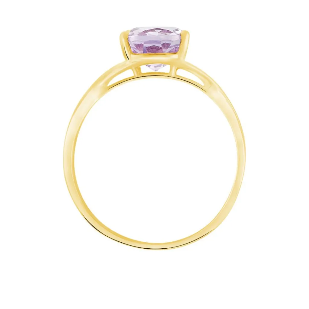 Histoire d'Or Bague Solitaire Armaelle Or Jaune Amethyste or jaune améthyste violette Discount