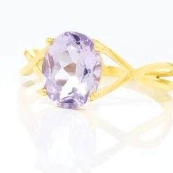 Histoire d'Or Bague Solitaire Armaelle Or Jaune Amethyste or jaune améthyste violette Discount