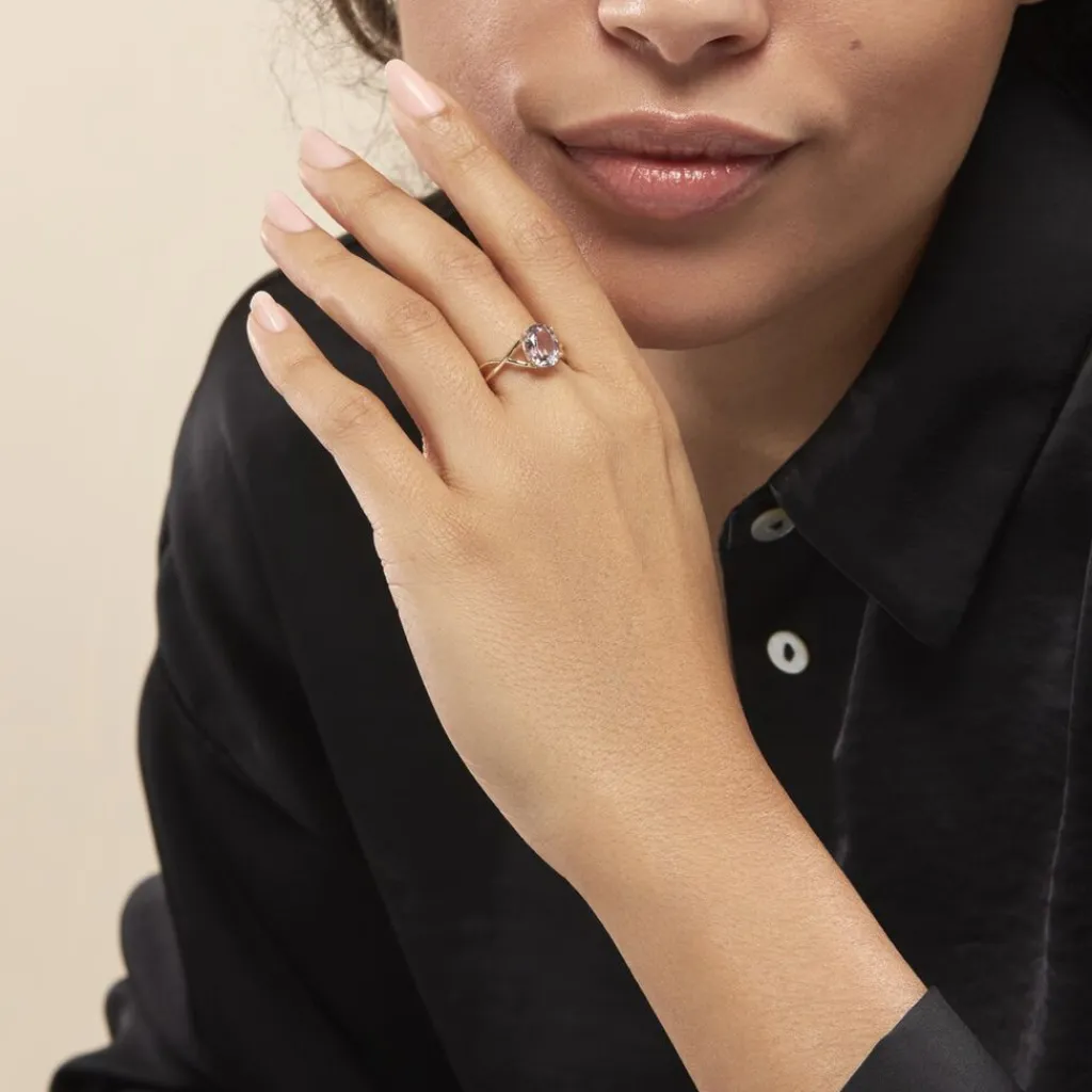 Histoire d'Or Bague Solitaire Armaelle Or Jaune Amethyste or jaune améthyste violette Discount