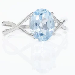 Histoire d'Or Bague Solitaire Armaelle Or Blanc Topaze or blanc topaze bleu sky