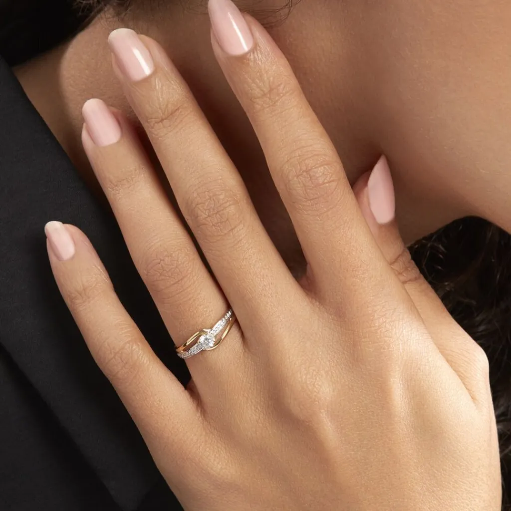 Histoire d'Or Bague Solitaire Armelle De Zirconium or jaune oxyde Online