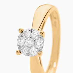 Histoire d'Or Bague Solitaire Artemis Or Jaune Diamant New