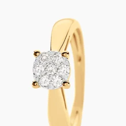 Histoire d'Or Bague Solitaire Artemis Or Jaune Diamant New