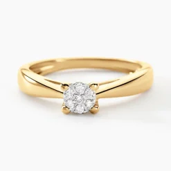 Histoire d'Or Bague Solitaire Artemis or jaune diamant