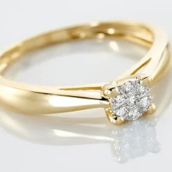 Histoire d'Or Bague Solitaire Artemis or jaune diamant