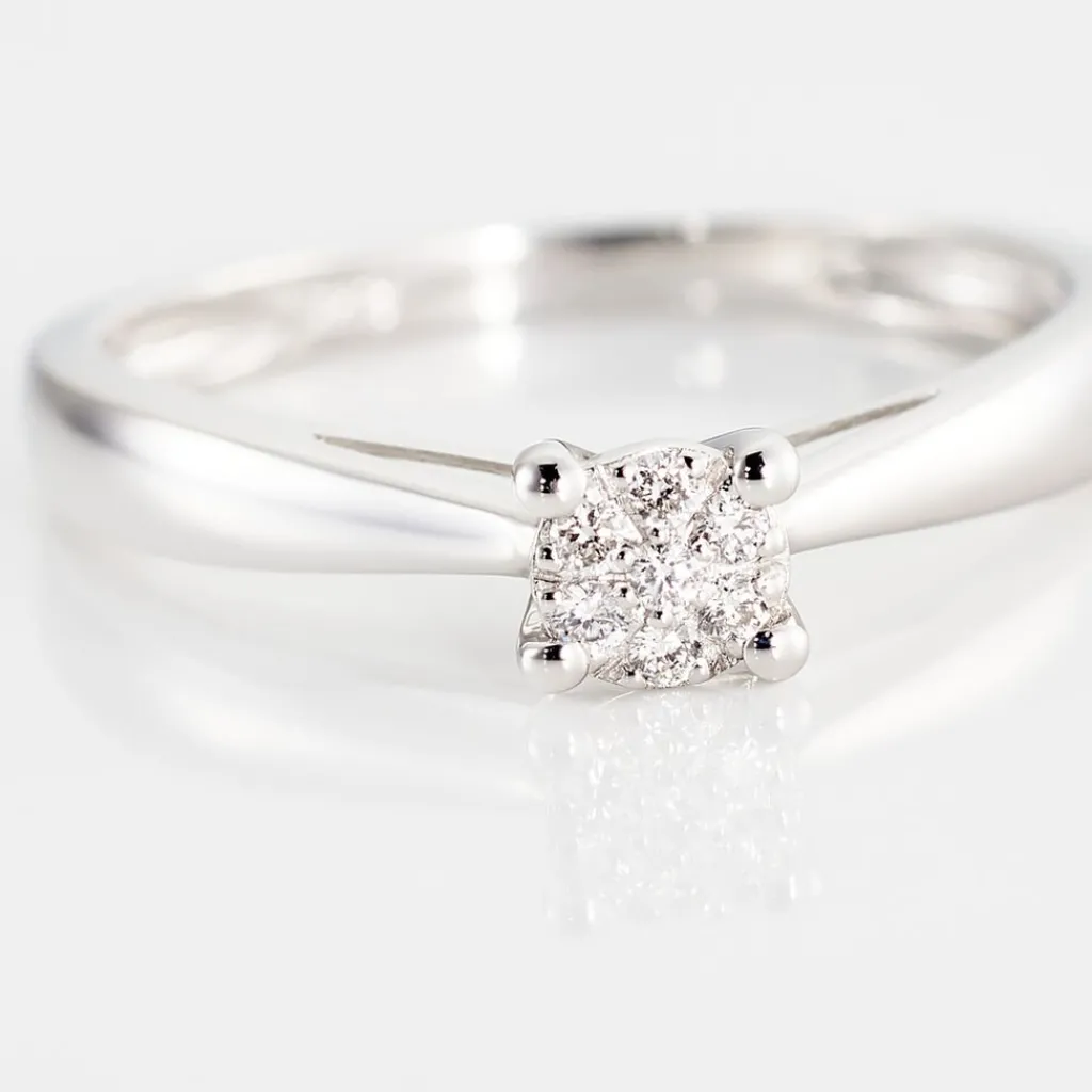 Histoire d'Or Bague Solitaire Artemis or blanc diamant Discount