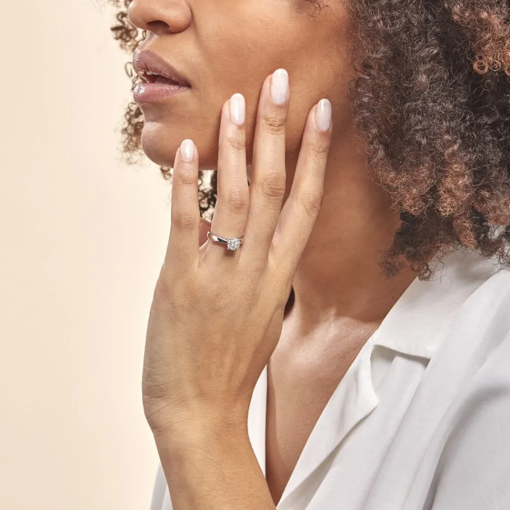 Histoire d'Or Bague Solitaire Artemis or blanc diamant Discount