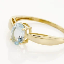 Histoire d'Or Bague Solitaire Arzula Or Jaune Topaze or jaune topaze bleu sky Clearance