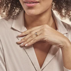 Histoire d'Or Bague Solitaire Arzula Or Jaune Topaze or jaune topaze bleu sky Clearance