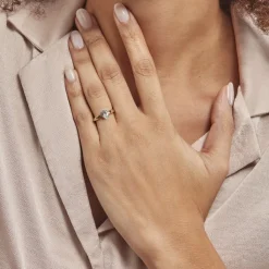 Histoire d'Or Bague Solitaire Arzula Or Jaune Topaze or jaune topaze bleu sky Clearance