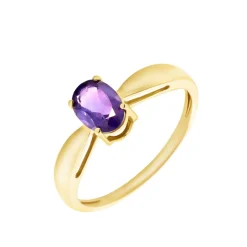 Histoire d'Or Bague Solitaire Arzula Or Jaune Amethyste or jaune amethyste violette New