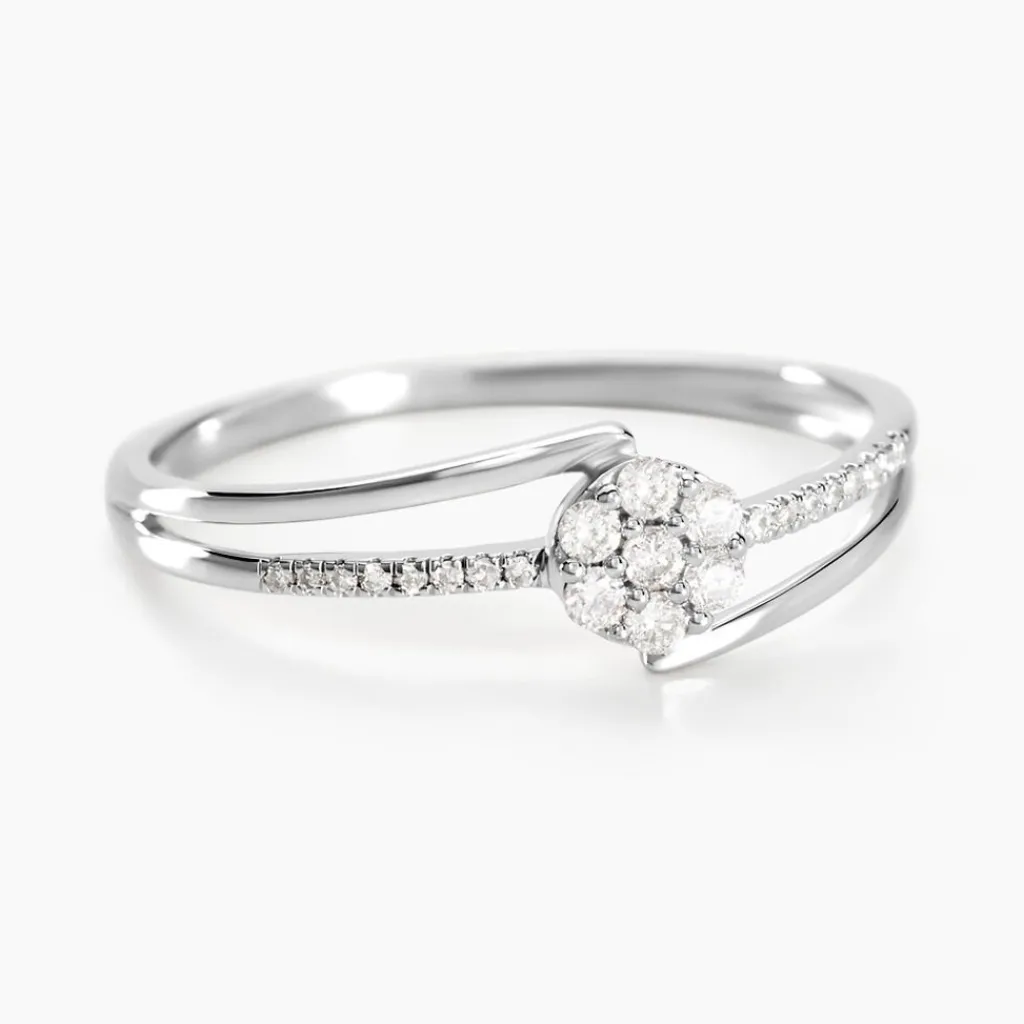 Histoire d'Or Bague Solitaire Atalante Or Blanc Diamant Discount