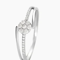 Histoire d'Or Bague Solitaire Atalante Or Blanc Diamant Discount