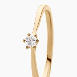 Histoire d'Or Bague Solitaire Athena or jaune diamant