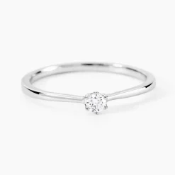 Histoire d'Or Bague Solitaire Athena or blanc diamant Clearance