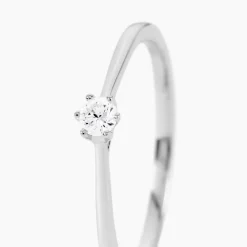 Histoire d'Or Bague Solitaire Athena or blanc diamant Clearance