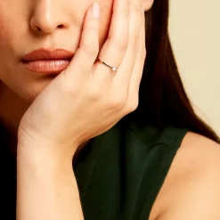 Histoire d'Or Bague Solitaire Athena or blanc diamant Clearance