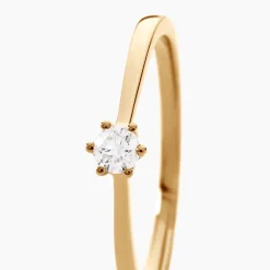 Histoire d'Or Bague Solitaire Athena or jaune diamant Hot