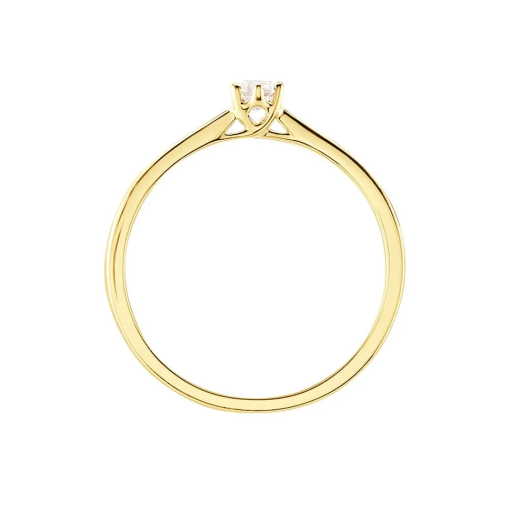 Histoire d'Or Bague Solitaire Athena or jaune diamant Hot