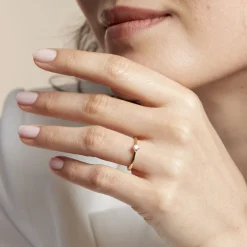 Histoire d'Or Bague Solitaire Athena or jaune diamant Hot