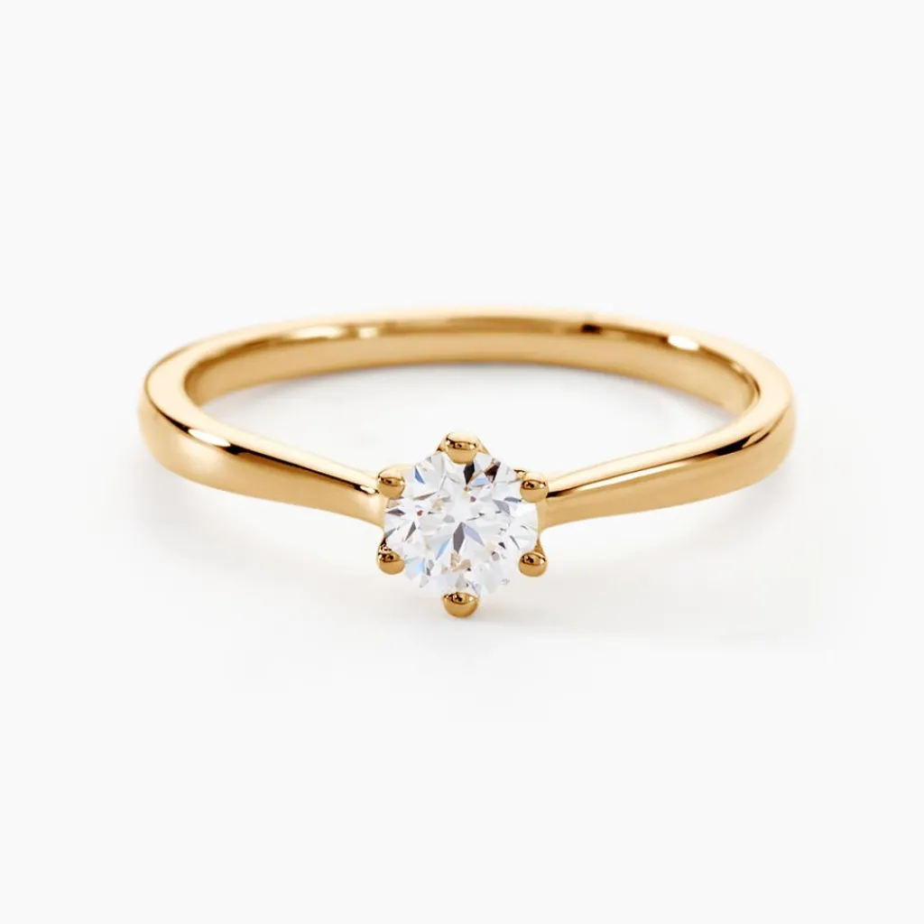 Histoire d'Or Bague Solitaire Athena or jaune diamant Clearance