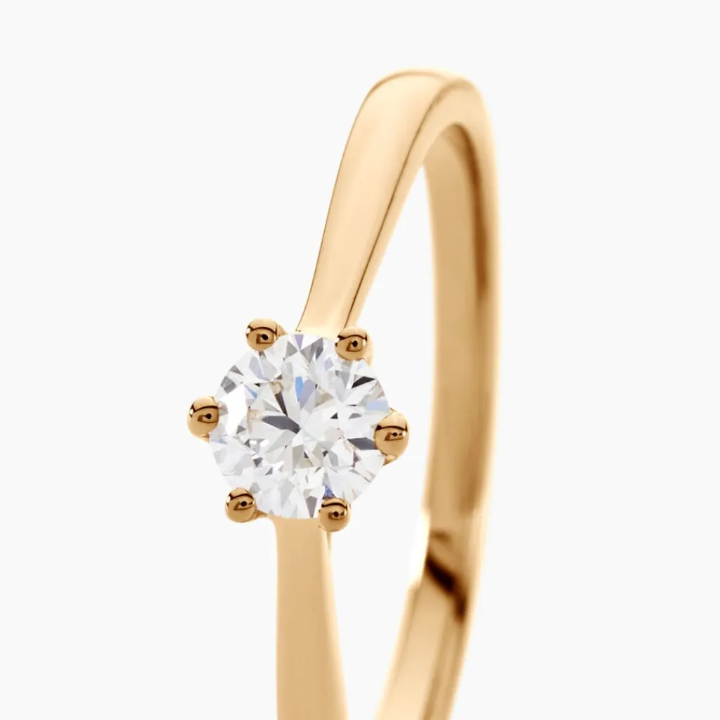 Histoire d'Or Bague Solitaire Athena or jaune diamant Clearance