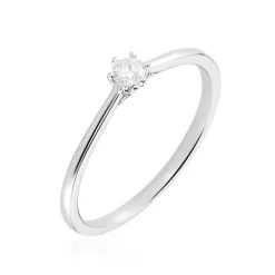 Histoire d'Or Bague Solitaire Athena or blanc diamant Outlet