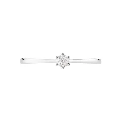 Histoire d'Or Bague Solitaire Athena or blanc diamant Outlet