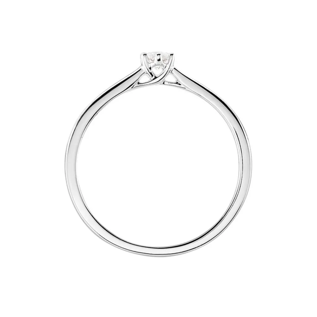 Histoire d'Or Bague Solitaire Athena or blanc diamant Outlet