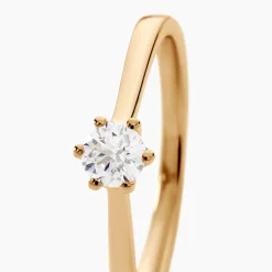 Histoire d'Or Bague Solitaire Athena or jaune diamant