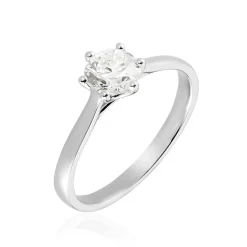 Histoire d'Or Bague Solitaire Athena or blanc diamant Discount