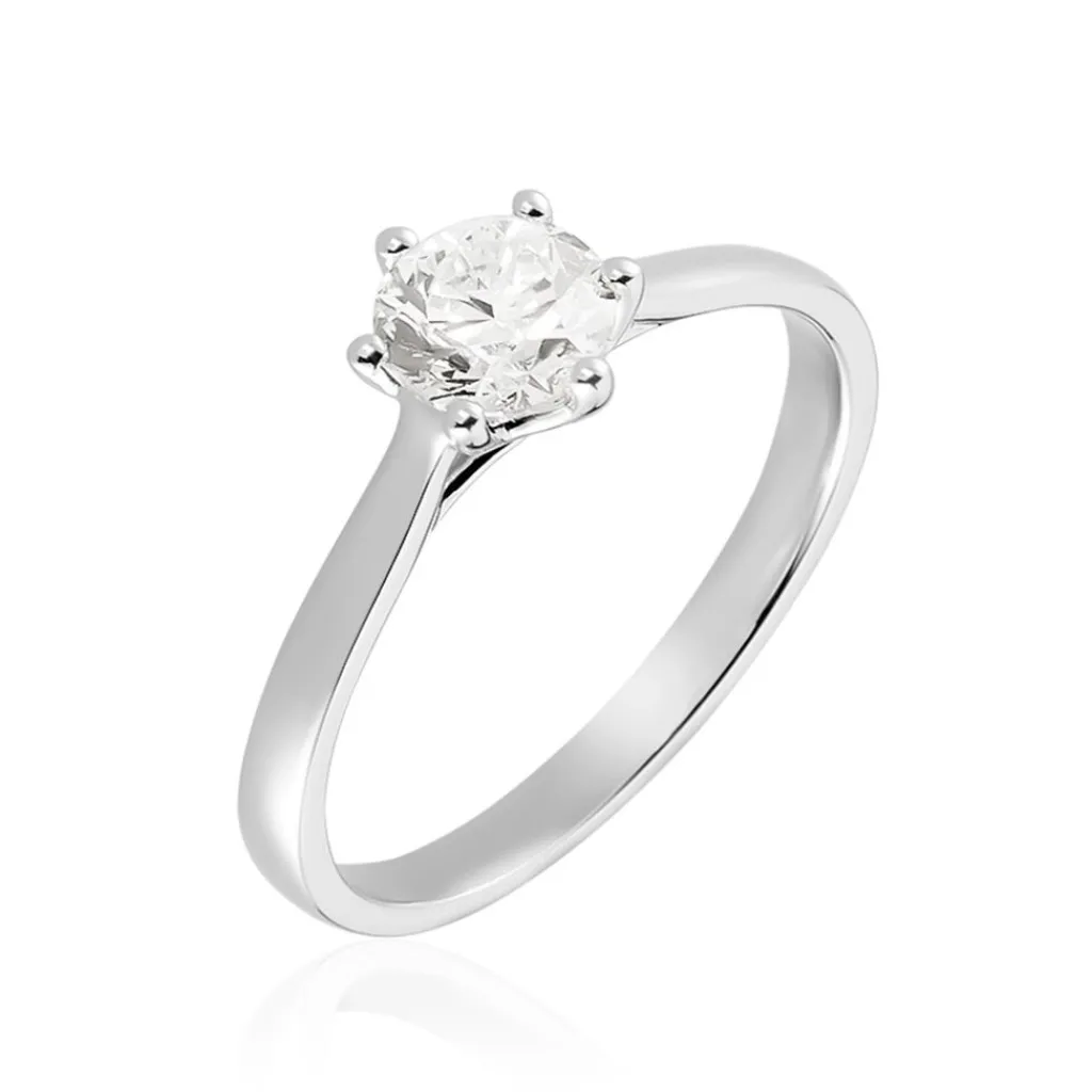 Histoire d'Or Bague Solitaire Athena or blanc diamant Discount