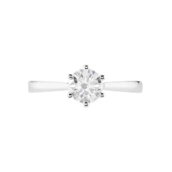 Histoire d'Or Bague Solitaire Athena or blanc diamant Hot