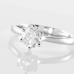 Histoire d'Or Bague Solitaire Athena or blanc diamant Hot