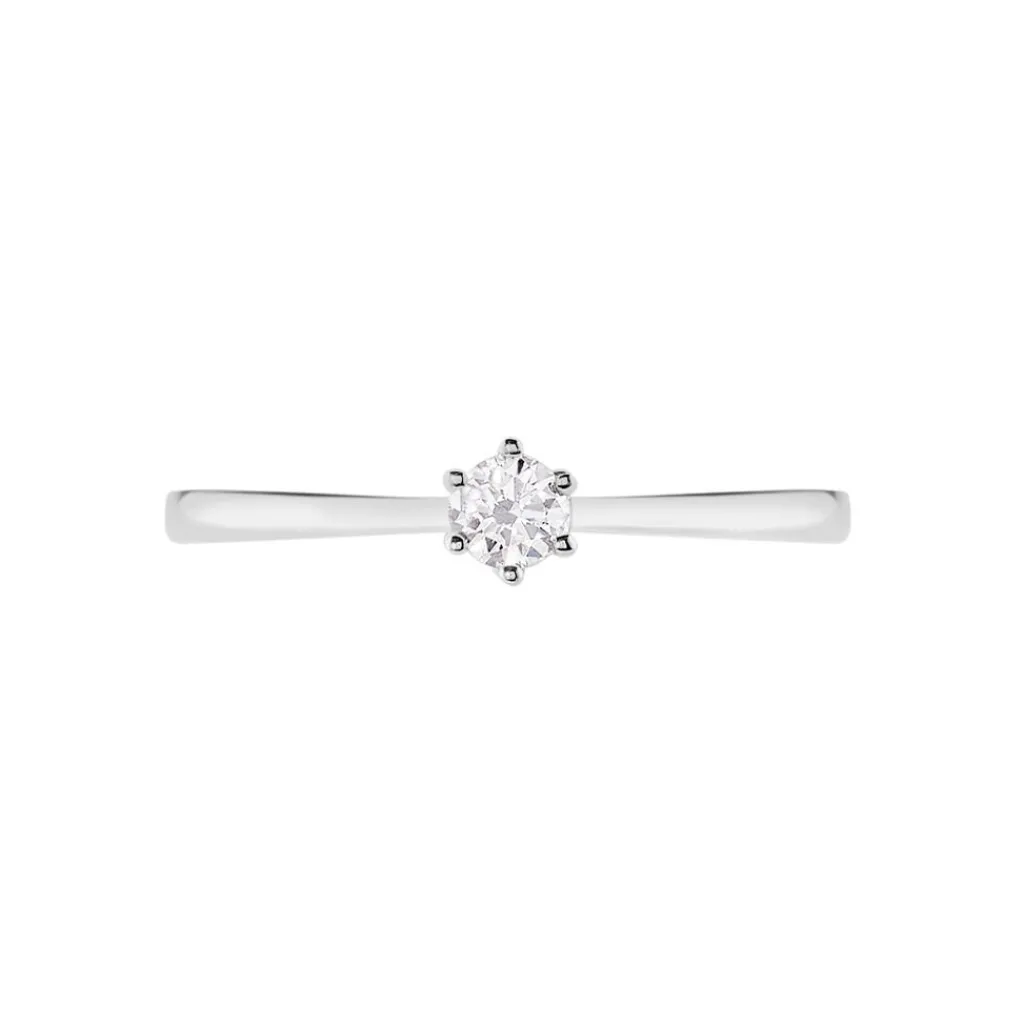 Histoire d'Or Bague Solitaire Athena or blanc diamant Discount