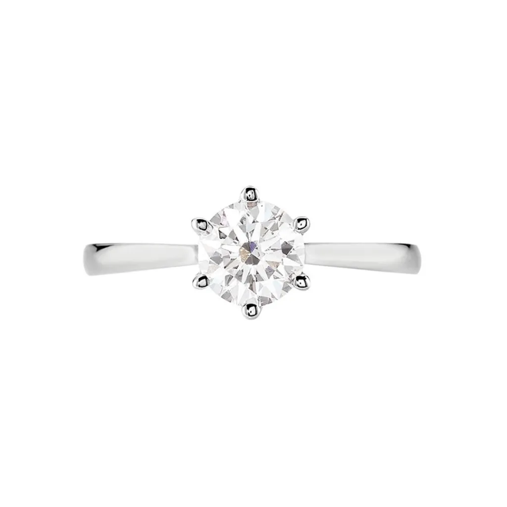 Histoire d'Or Bague Solitaire Athena or blanc diamant Sale