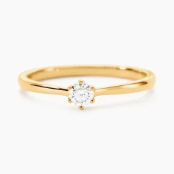 Histoire d'Or Bague Solitaire Athena or jaune diamant New
