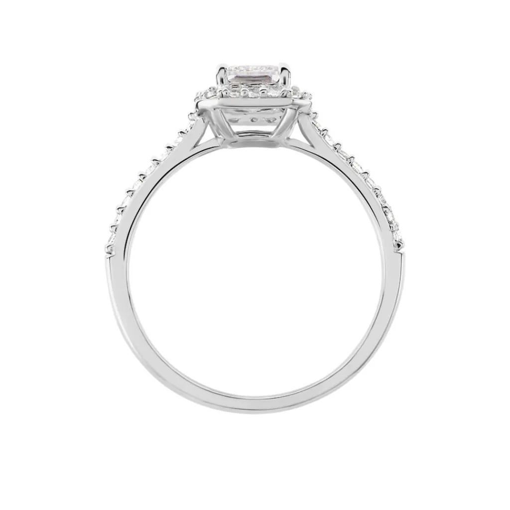 Histoire d'Or Bague Solitaire Cadmos Argent Blanc Oxyde De Zirconium New