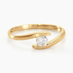 Histoire d'Or Bague Solitaire Camilia De Zirconium or jaune oxyde Best