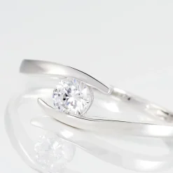 Histoire d'Or Bague Solitaire Camilia De Zirconium or blanc oxyde Sale