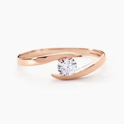 Histoire d'Or Bague Solitaire Camilia De Zirconium or rose oxyde Clearance