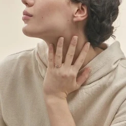 Histoire d'Or Bague Solitaire Camilia De Zirconium or rose oxyde Clearance