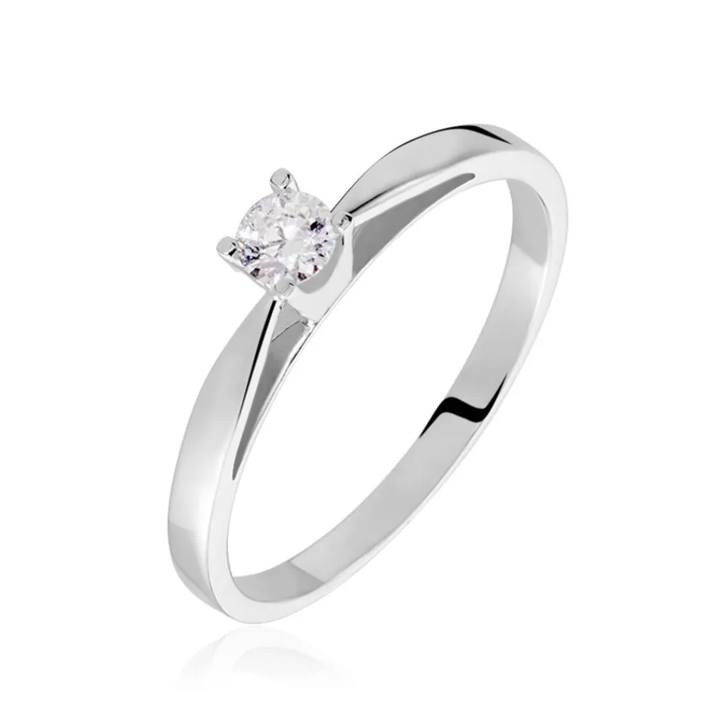 Histoire d'Or Bague Solitaire Celina Or Blanc Diamant Discount